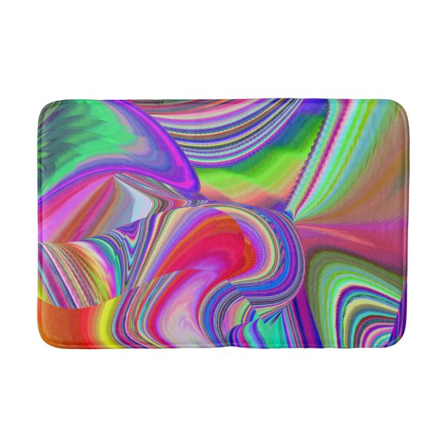 Tapis De Bain Summerrainbow, Rainbowart 3D Abstrait (Devant)