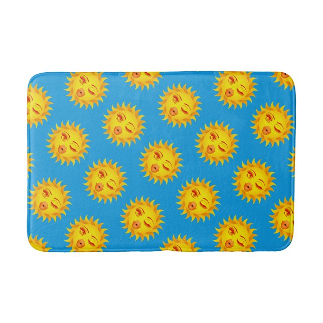 Tapis De Bain Sun Kisses Emoji, Impression Sun (Devant)