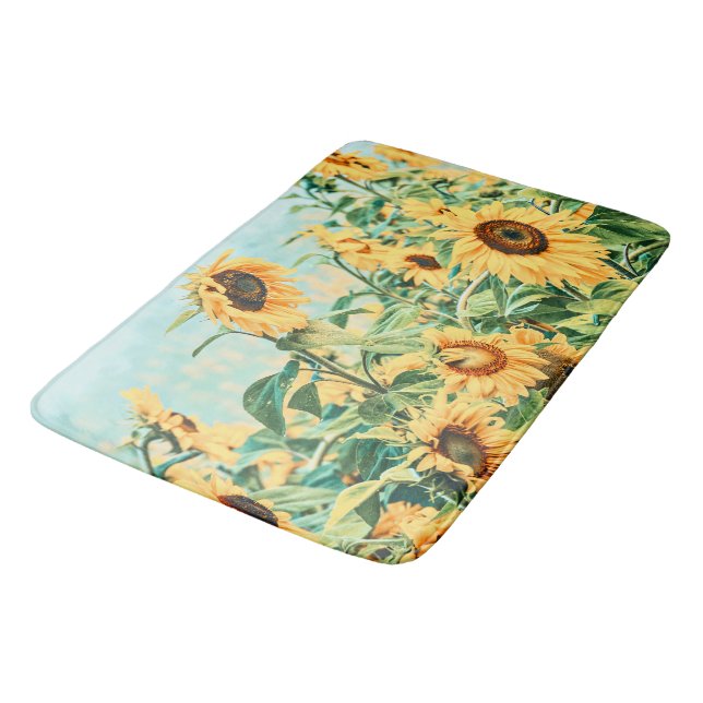 Tapis De Bain Sunflower Field (Angle)