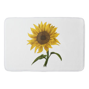 Tapis De Bain Sunflower Sunshine Floral Aquarelle Fleur