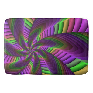 Tapis De Bain Super Énergétique coloré Neon Motif fractal