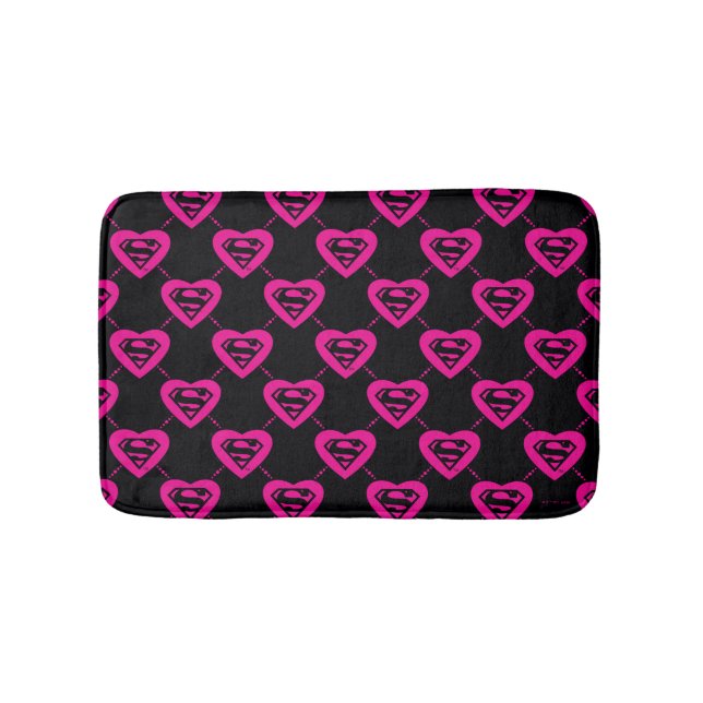 Tapis De Bain Supergirl Hearts Motif diagonal (Devant)