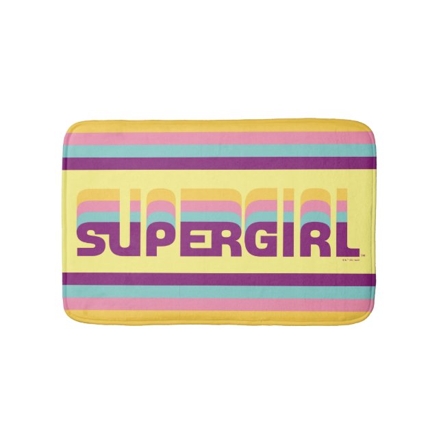 Tapis De Bain Supergirl Retro Colorshift Graphic (Devant)