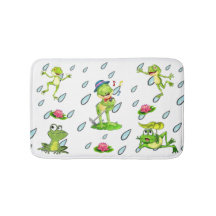 sur le point d'aller grenouille bain tapis