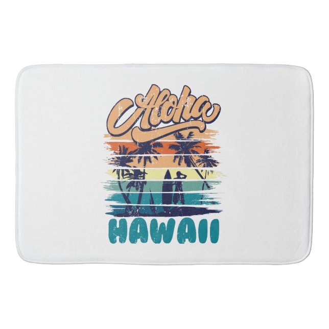Tapis De Bain Surf - Aloha Hawaii (Devant)