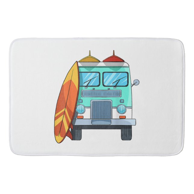 Tapis De Bain Surf Van Surfboard Palm Trees Surfboard Surfboard  (Devant)