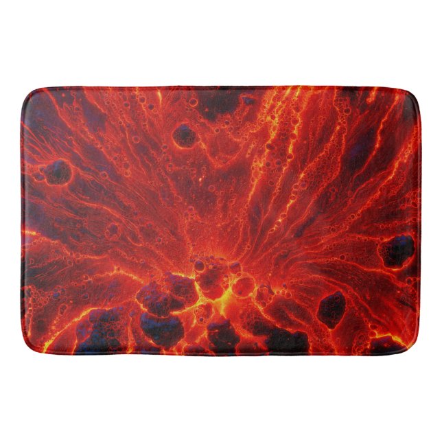 Tapis De Bain Surface de lave chaude (Style 2) Peinture à l'huil (Devant)