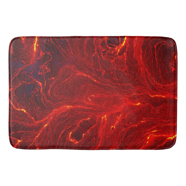 Tapis De Bain Surface de lave chaude (Style 3) Peinture à l'huil (Devant)
