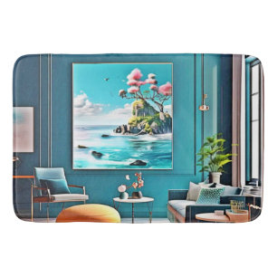 Tapis De Bain Surreal Coastal Paradise Wall Art pour les maisons