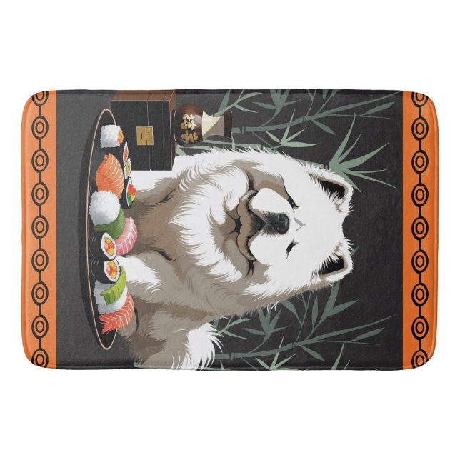 Tapis De Bain SUSHI POUR TOUS Cream Chow mat (Devant)