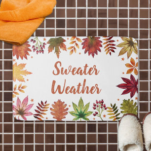 Tapis De Bain Sweather Météo automne Feuilles automnales