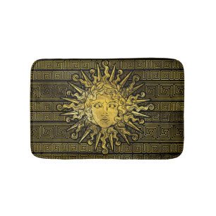 Tapis De Bain Symbole d'Apollo Sun sur le motif principal grec