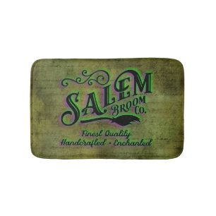 Tapis De Bain Symbole de la société Halloween Witch Salem Broom