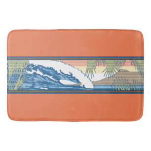 Tapis De Bain Symbole de Surf hawaïen Ala Moana Diamond Head