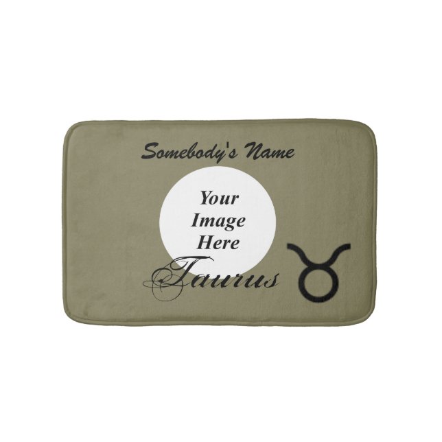 Tapis De Bain Symbole du zodiaque de Taurus par Kenneth Yoncich (Devant)