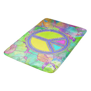 Tapis De Bain Symbole PAIX avec des couleurs remplies