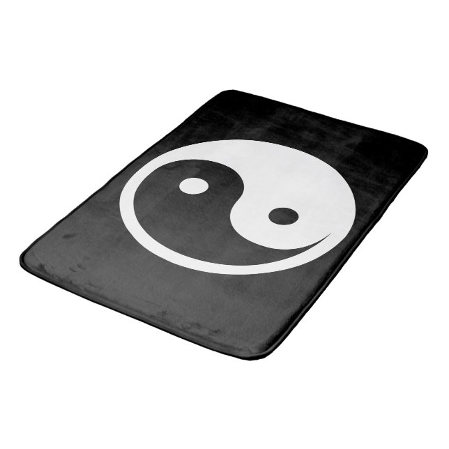 Tapis De Bain Symbole Yin Yang - tatouage solide design 2 (Angle)