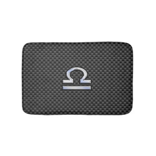 Tapis De Bain Symbole zodiaque de la bibliothèque d'argent sur l