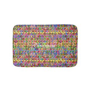 Tapis De Bain Symboles de paix multicolores motif Thunder_Cove