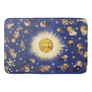 Tapis De Bain Système Solaire de la Satire Politique Vintage NY