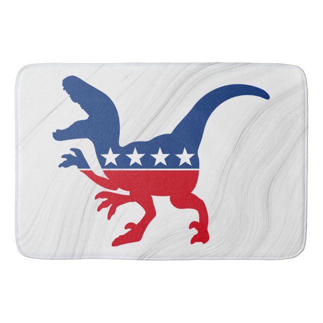 Tapis De Bain T-Rex patriotique anti-politique (Devant)