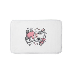 Tapis De Bain T-shirt design avec gravure vintage coeur de bébé