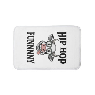 Tapis De Bain T-shirt design de gravure vintage hip-hop drôle de