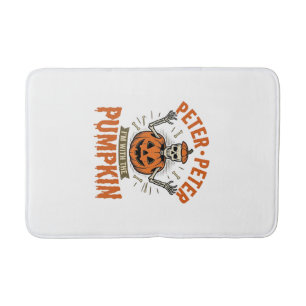 Tapis De Bain T-shirt drôle de squelette d'Halloween Peter Peter