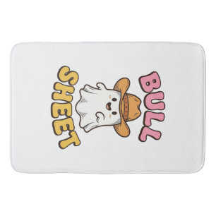 Tapis De Bain T-shirt drôle vintage cowboy fantôme mignon Bull S