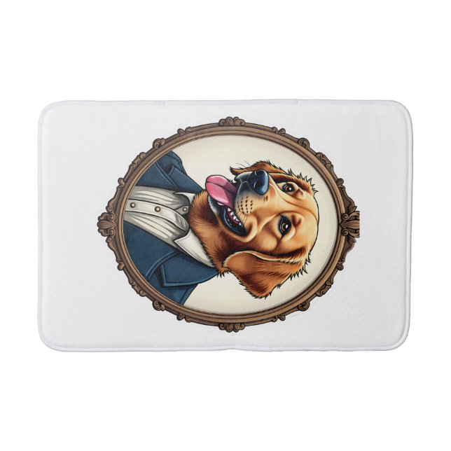 Tapis De Bain T-shirt vintage avec portrait de Golden Retriever  (Devant)