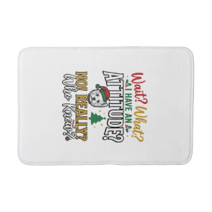 Tapis De Bain T-shirt vintage drôle de citation d'attitude de ch