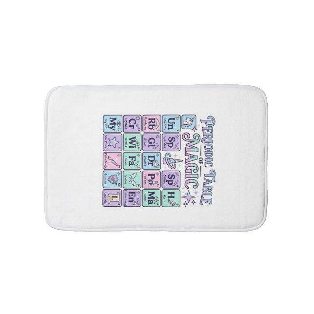 Tapis De Bain Table périodique licorne de magie conception graph (Devant)