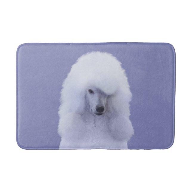 Tapis De Bain Tableau blanc standard de caniche - Art original d (Devant)