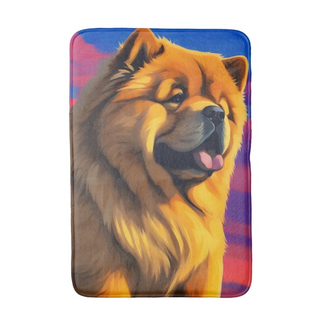 Tapis De Bain Tableau Chow Chow (Devant (Vertical))