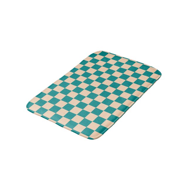 Tapis De Bain Tableau de contrôle Cyan foncé et Poche molle (Angle)