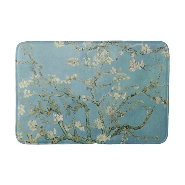 Tapis De Bain Tableau des fleurs d'amandes de Van Gogh (Devant)