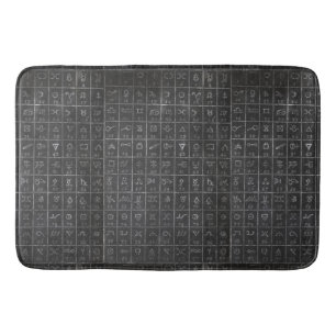 Tapis De Bain Tableau noir de tableau noir de symboles