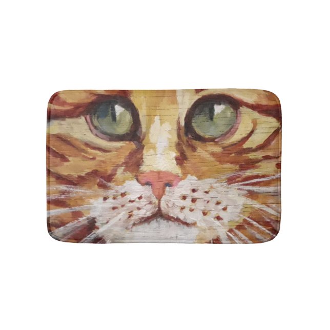 Tapis De Bain Tableau Tabby Orange Détail Bain Mat (Devant)