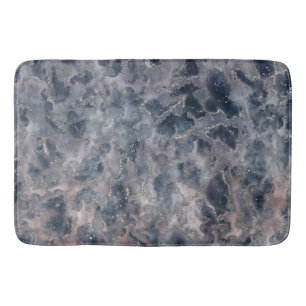 Tapis De Bain Tache d'aquarelle abstraite rose et bleu pâle
