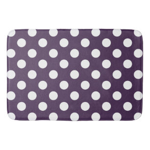 Tapis De Bain Taches blanches sur pourpre plum