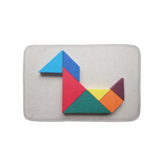 Tapis De Bain Tangram coloré de canard