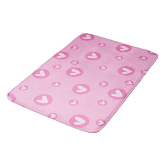 Tapis De Bain Tapete de Banheiro Moderno Corações Rosa