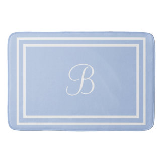 Tapis De Bain Tapis bleu initial ou nom