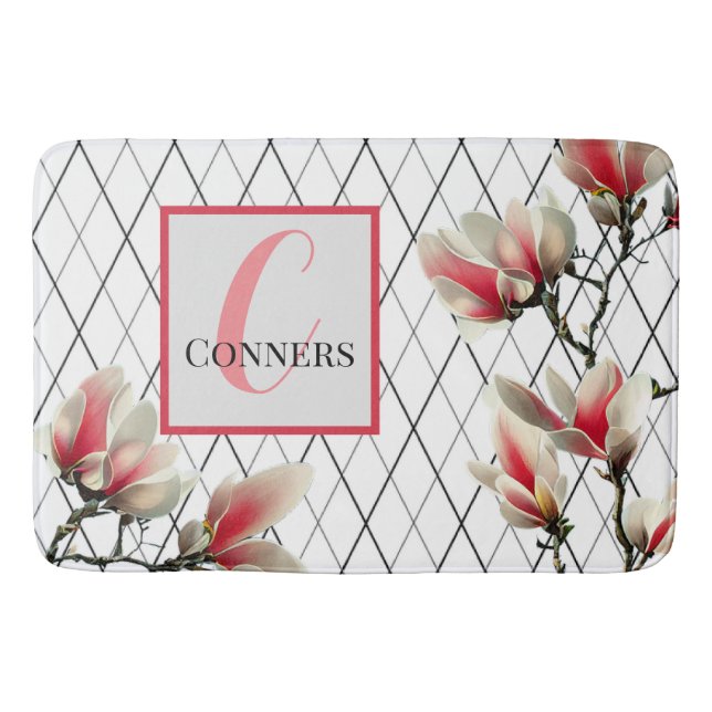 Tapis De Bain Tapis de salle de bain personnalisé monogramme (Devant)