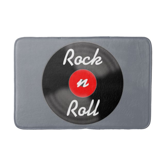 Tapis de bain tapis disque vinyle rétro (Devant)