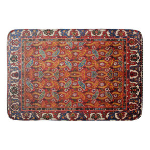 Tapis De Bain Tapis oriental ethnique perse rouge 