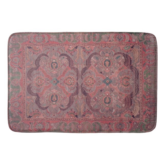 Tapis De Bain Tapis Persique Ancien Mat Rose (Devant)