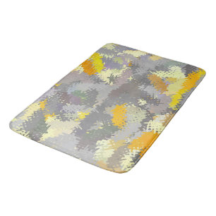 Tapis De Bain Tapisserie jaune et gris