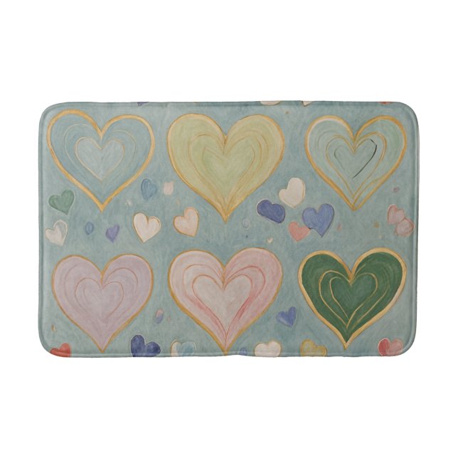 Tapis De Bain Tapisserie Pastel Heart (Devant)