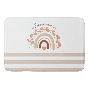 Tapis De Bain Tapisserie personnalisée arc-en-ciel neutre pour B